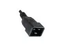 Preview: Cable de alimentación C13 a C20, 1 mm², prolongación, VDE, negro, longitud 1,80 m